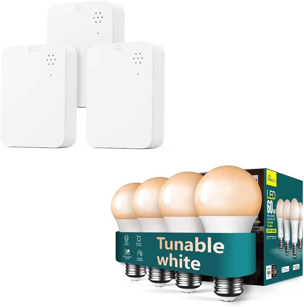 TREATLIFE WiFi Water Leak Detector 1 Pack, Smart 2.4GHz Water Sensor Alarm with App Alerts, Compatible with Alexa, Google Home, Wireless Water Leak Sensor for Home, Basement, Kitchen, Bathroom